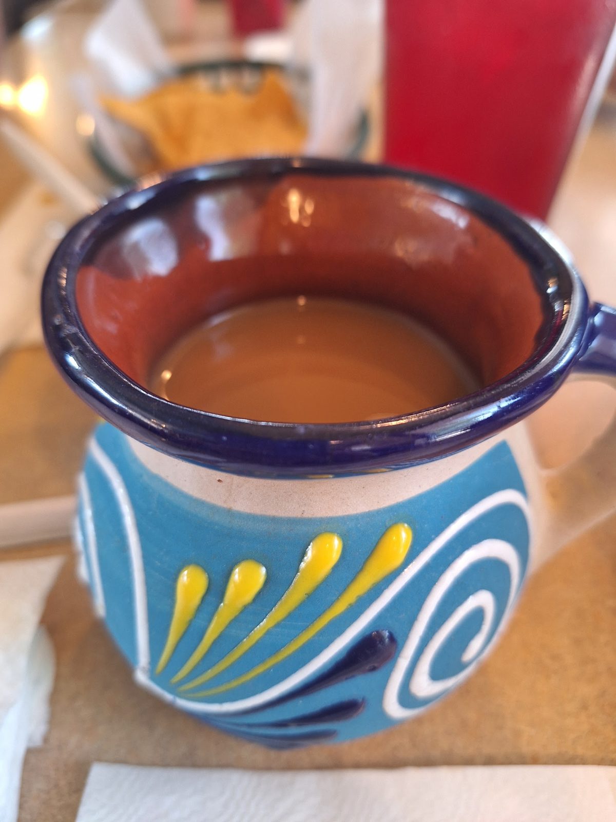 Café de olla in a clay mug